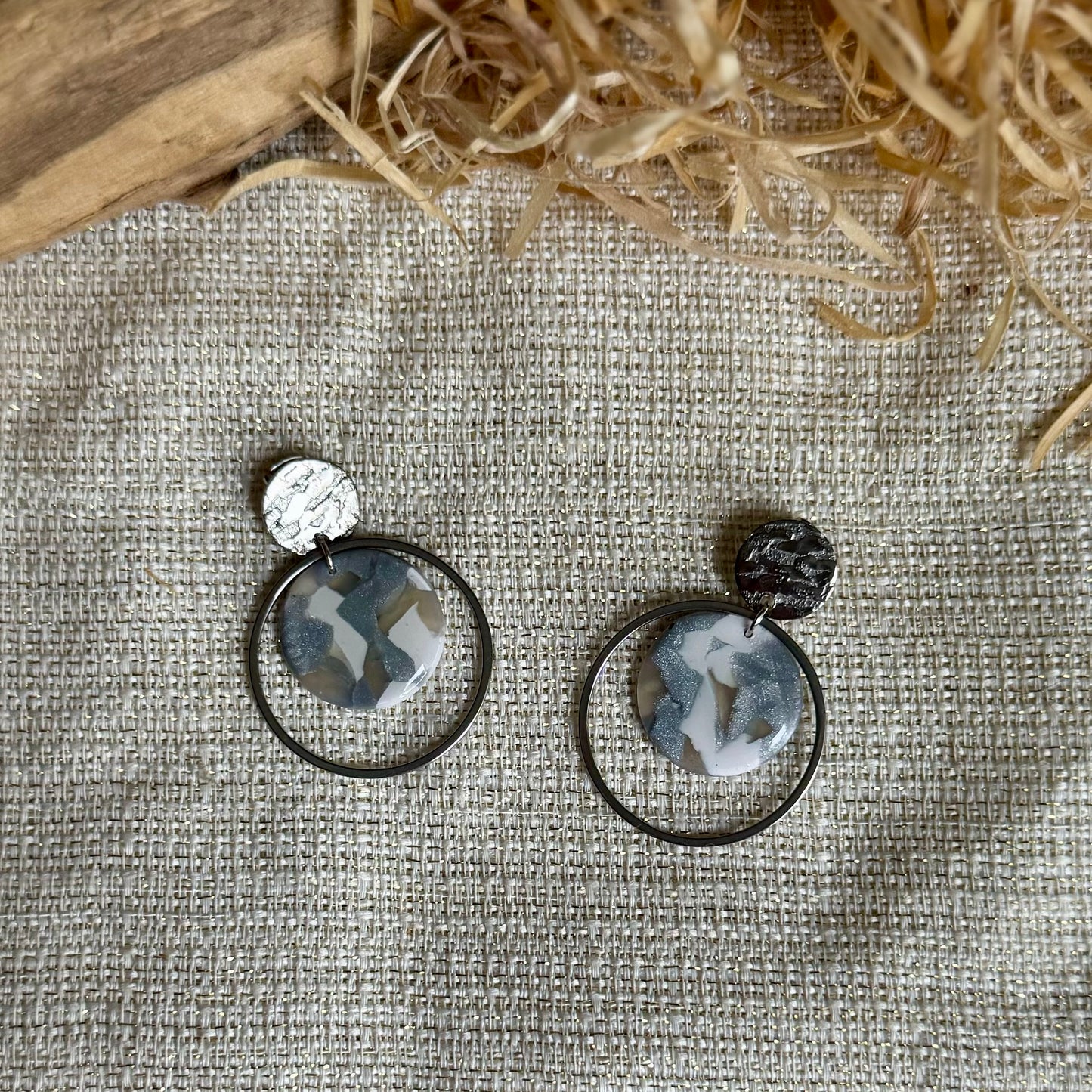 Boucles d'oreilles "Loya Argenté"