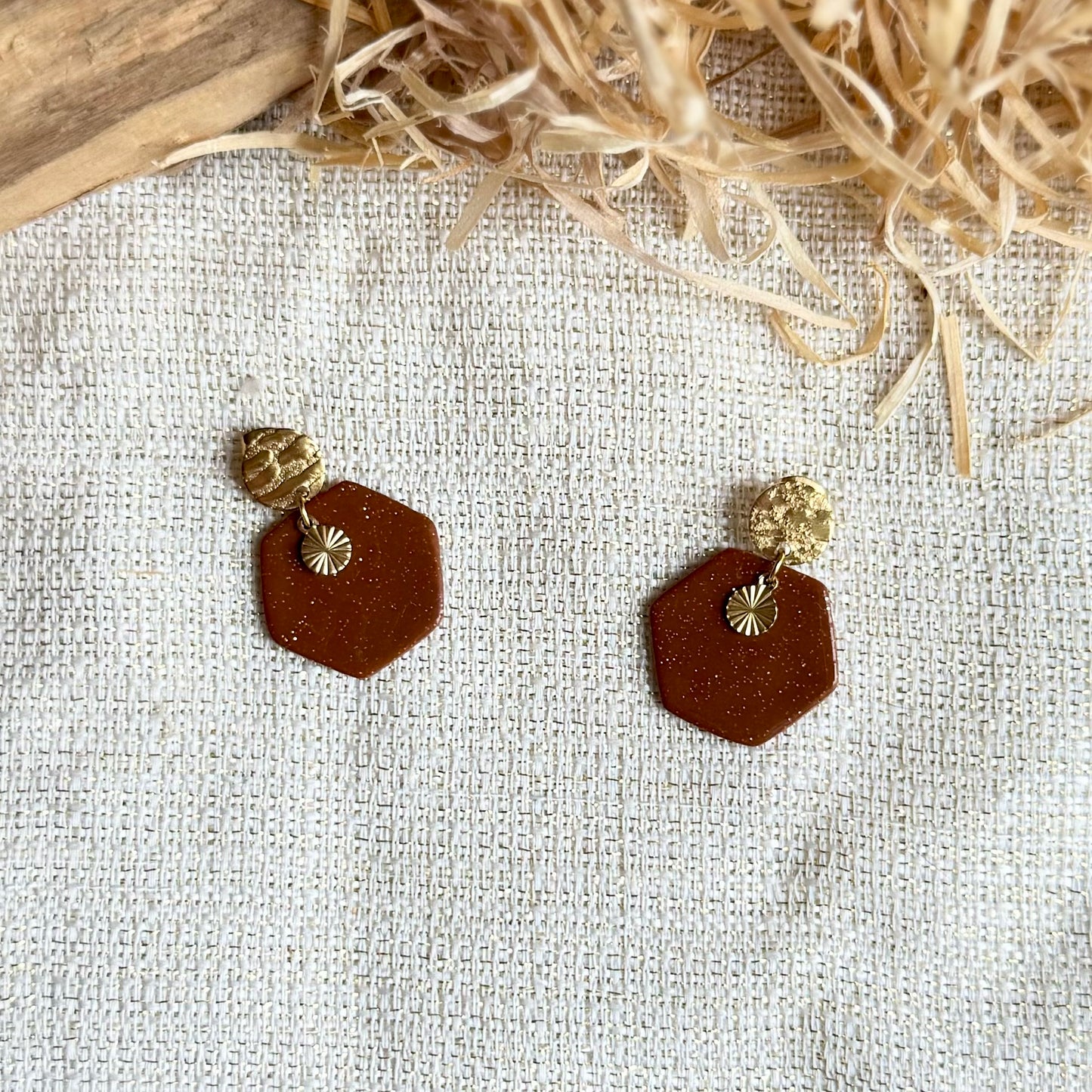 Boucles d'oreilles " Oxa Dorée"