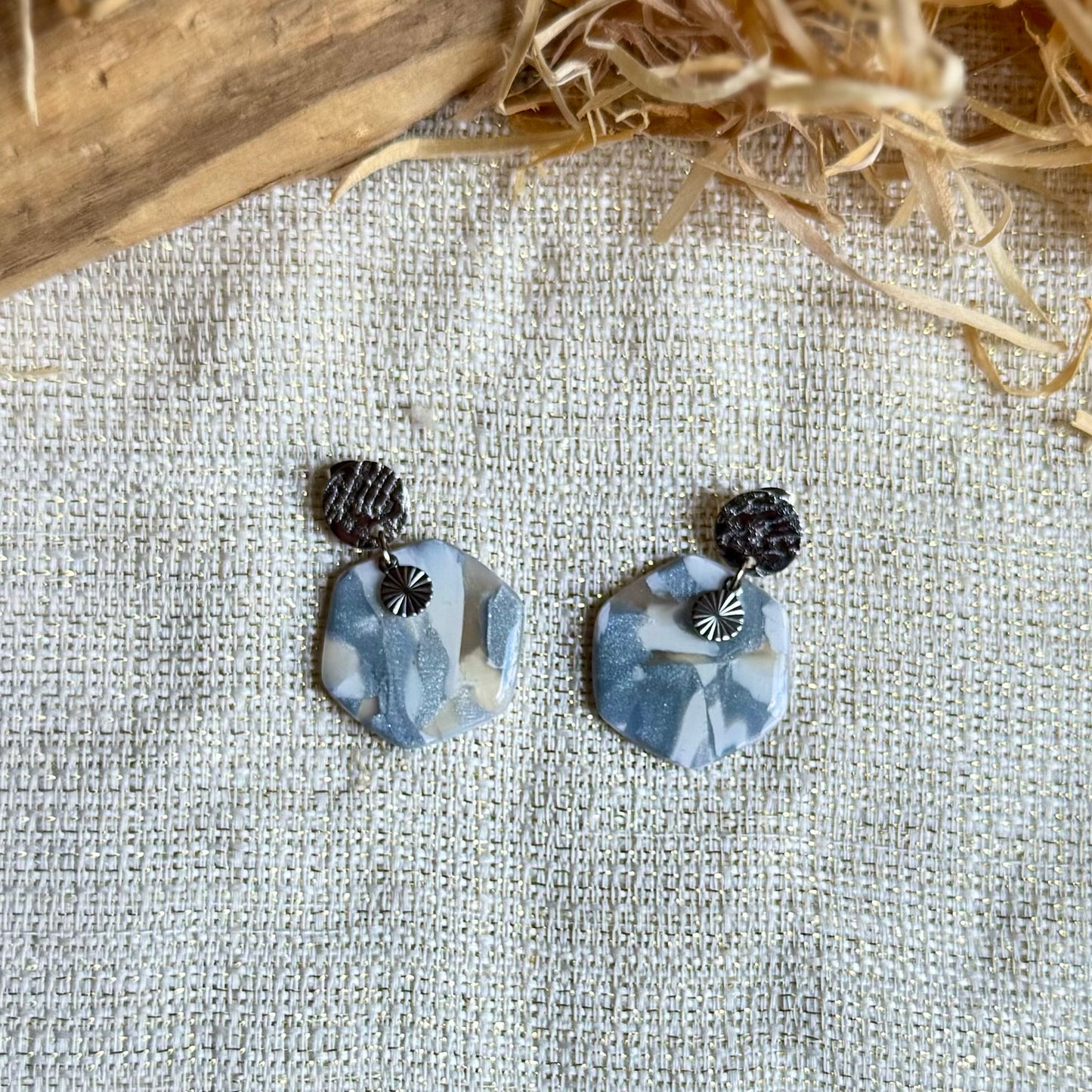 Boucles d'oreilles "Oxa Argenté"