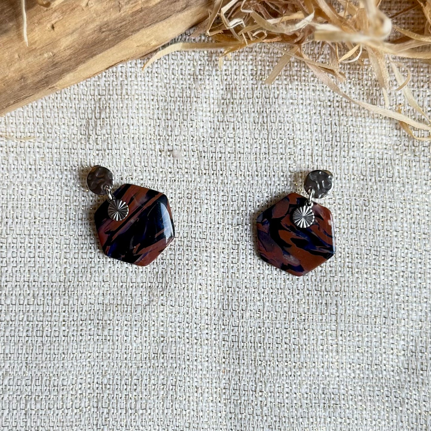 Boucles d'oreilles "Oxa Argenté"