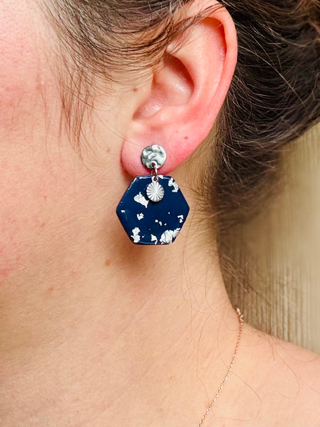 Boucles d'oreilles "Oxa Argenté"