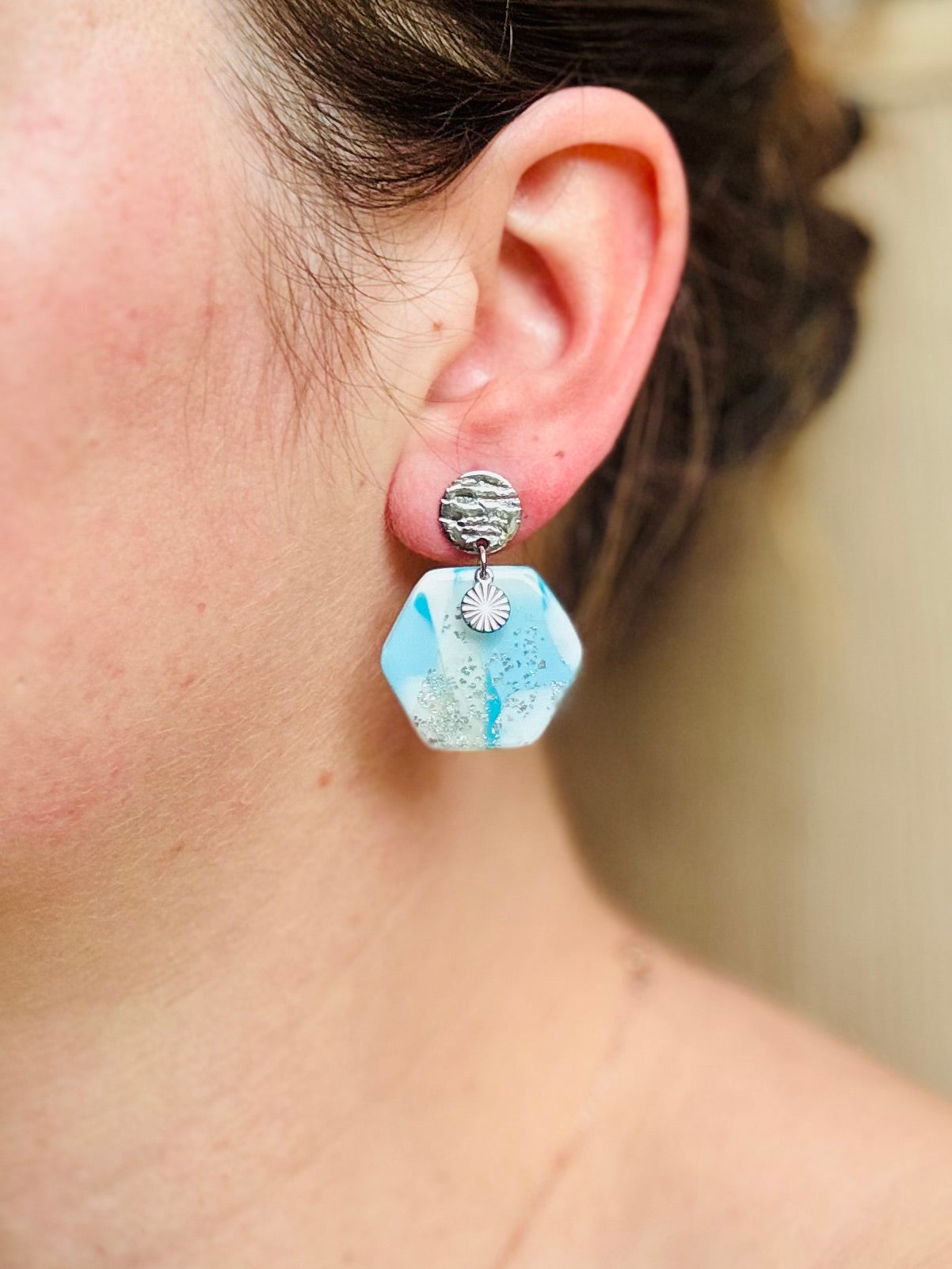 Boucles d'oreilles "Oxa Argenté"