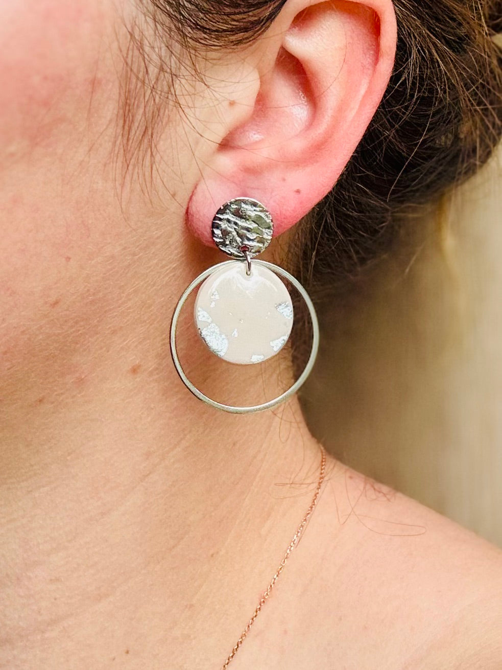 Boucles d'oreilles "Loya Argenté"