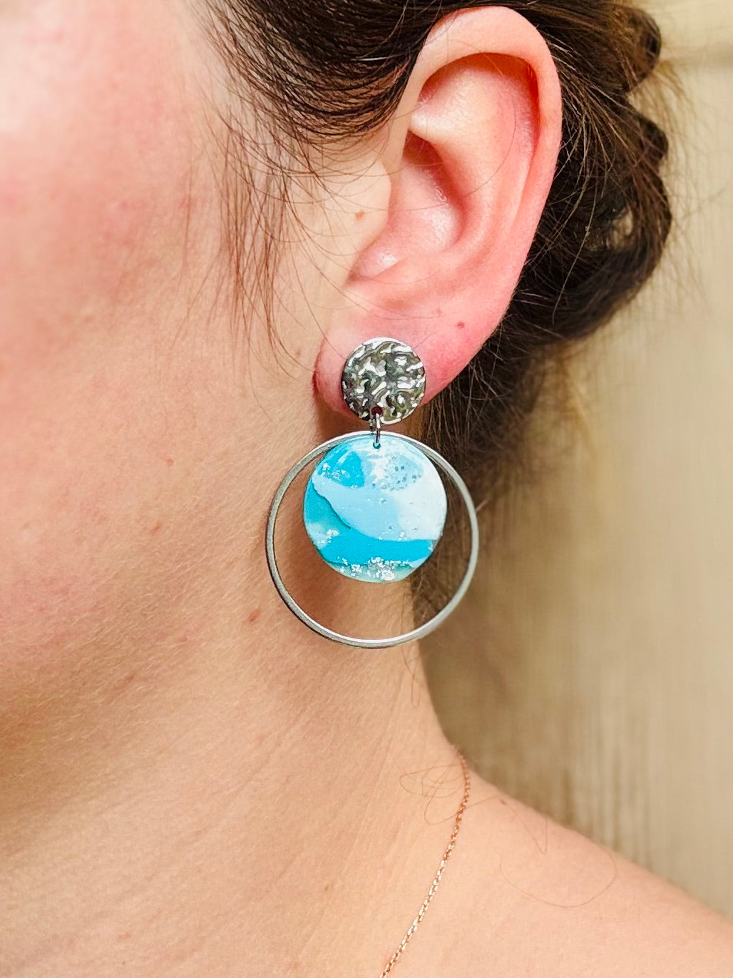 Boucles d'oreilles "Loya Argenté"