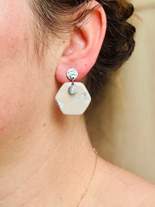 Boucles d'oreilles "Oxa Argenté"