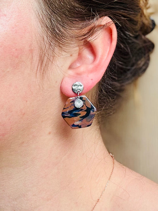 Boucles d'oreilles "Oxa Argenté"