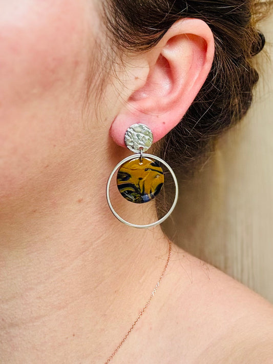 Boucles d'oreilles "Loya Argenté"