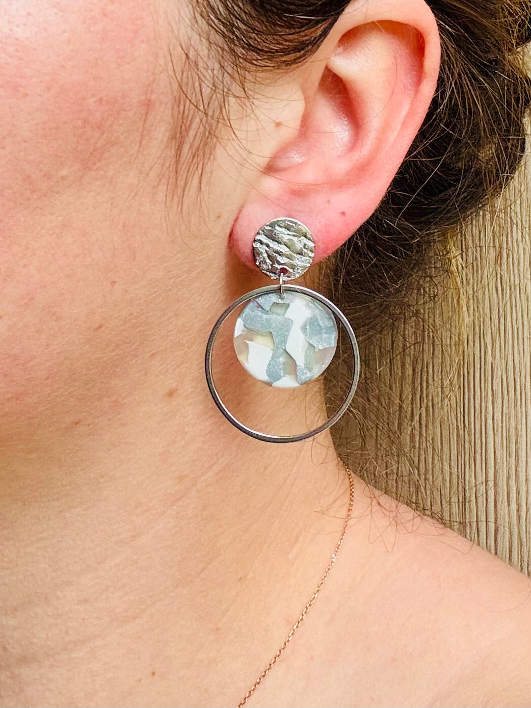 Boucles d'oreilles "Loya Argenté"