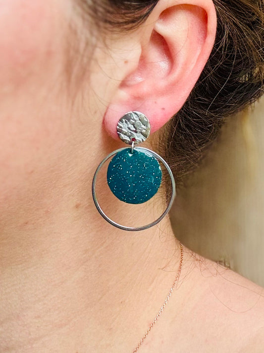 Boucles d'oreilles "Loya Argenté"